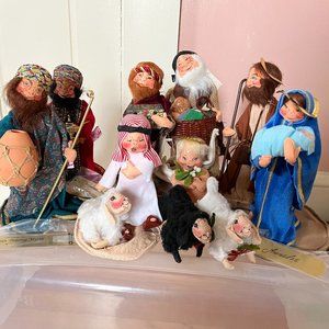 Vintage Annalee Nativity Set (rare) w/tags and numbered plaques 1996